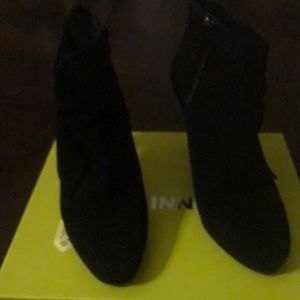 High heel suede boots